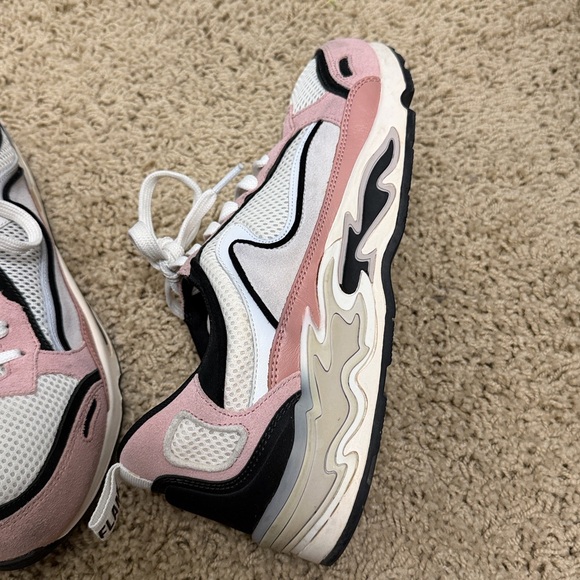 Sandro Paris Flame Sneakers Rose Vieux Pink and White - Picture 7 of 10